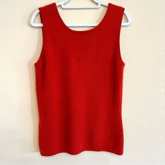 Neiman Marcus 100% cashmere red/orange tank top - Picture 5 of 6